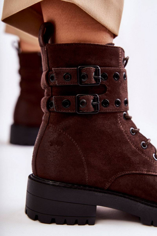 Botas de camurça na cor marrom Silvor