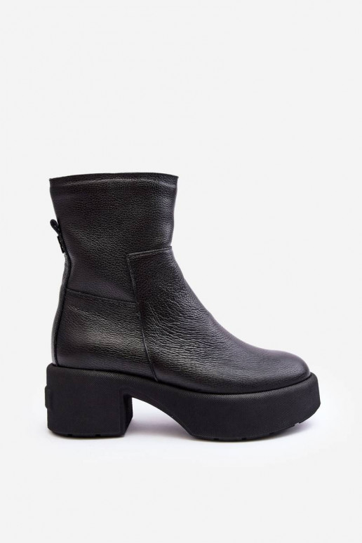 Botas com salto baixo na cor preta Lemar Volavola