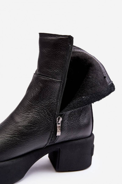 Botas com salto baixo na cor preta Lemar Volavola