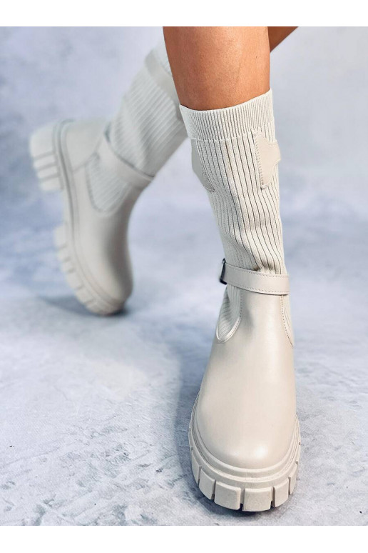 Botas longas cor bege RHEA BEIGE