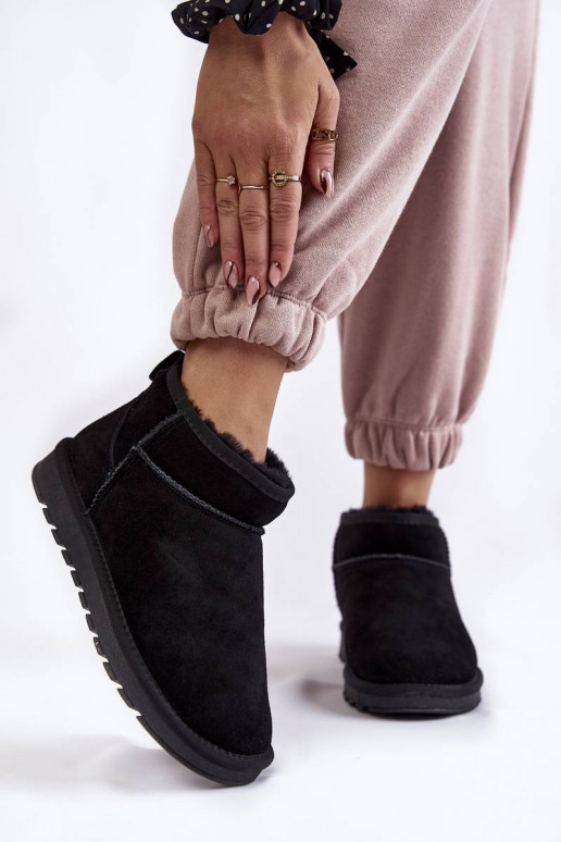 Botas de neve de camurça Shelie em preto