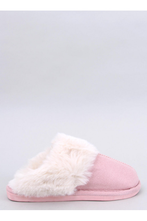 Chinelos com pelo rosa OTTEYS