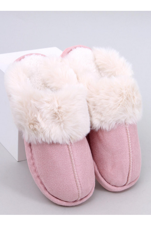 Chinelos com pelo rosa OTTEYS