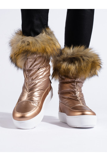 botas de neve com pele na...