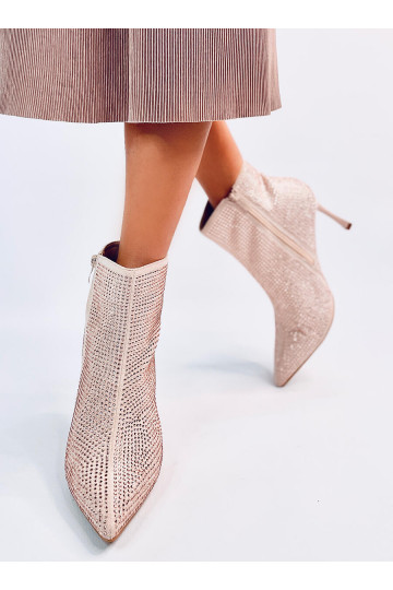 Botas de salto fino com cristais DEMISH CHAMPAGNE 2