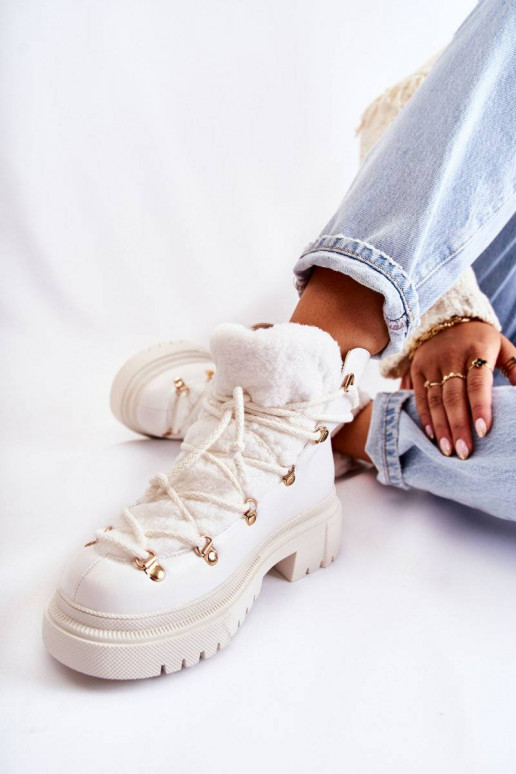 Botas aquecidas na cor branca Arisa