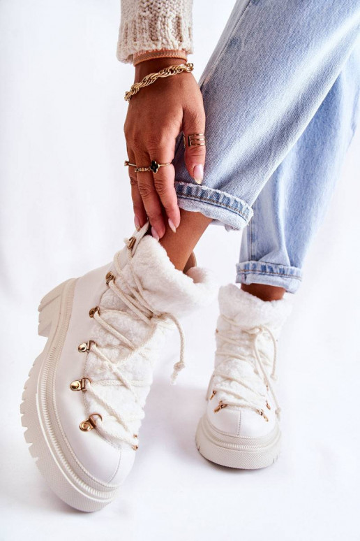 Botas aquecidas na cor branca Arisa