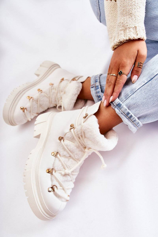 Botas aquecidas na cor branca Arisa