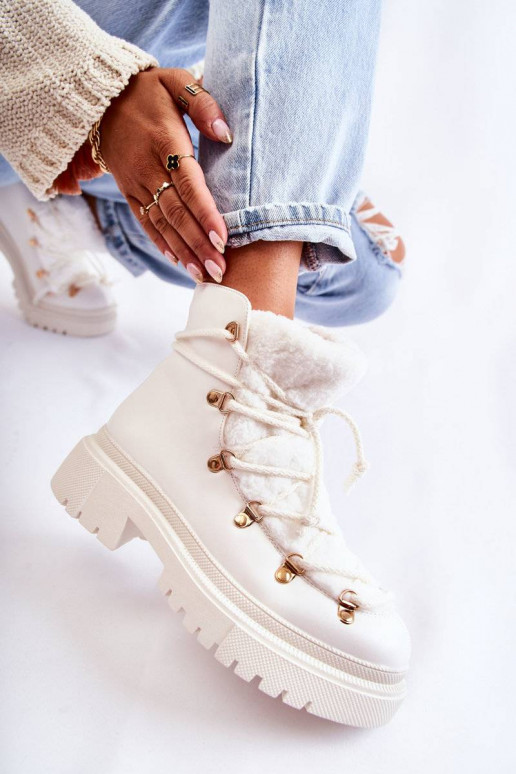 Botas aquecidas na cor branca Arisa