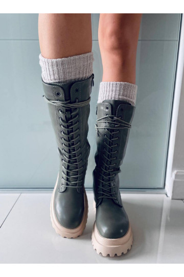 Botas longas com atacadores ZONA GREEN 2