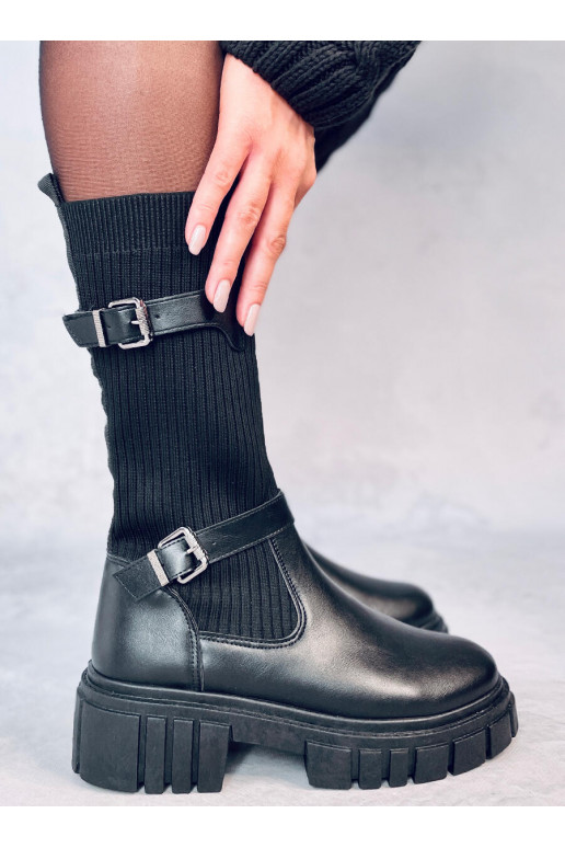Botas longas na cor preta RHEA BLACK