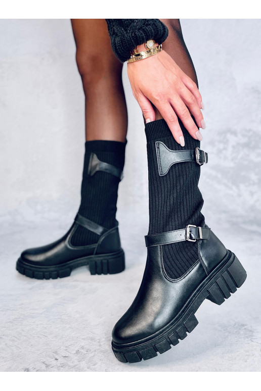 Botas longas na cor preta RHEA BLACK