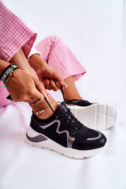 Modelo de tênis sapatos cor preta Allie