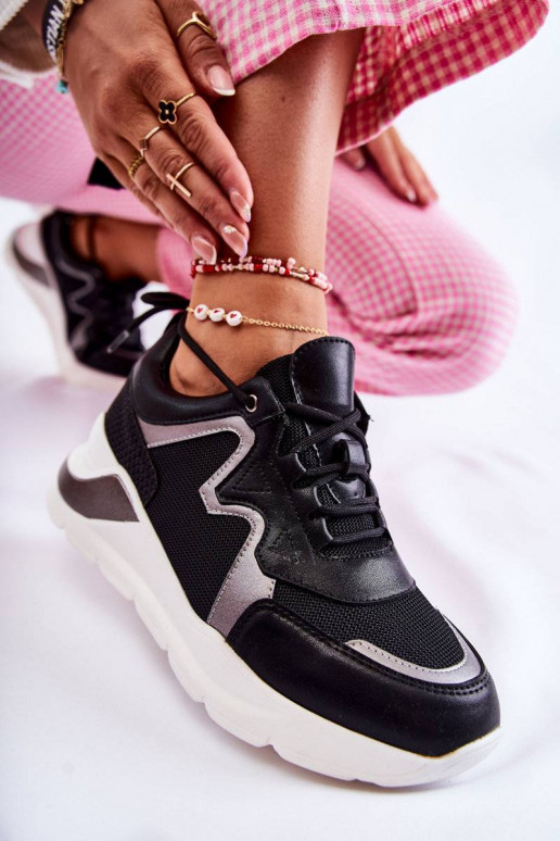 Modelo de tênis sapatos cor preta Allie