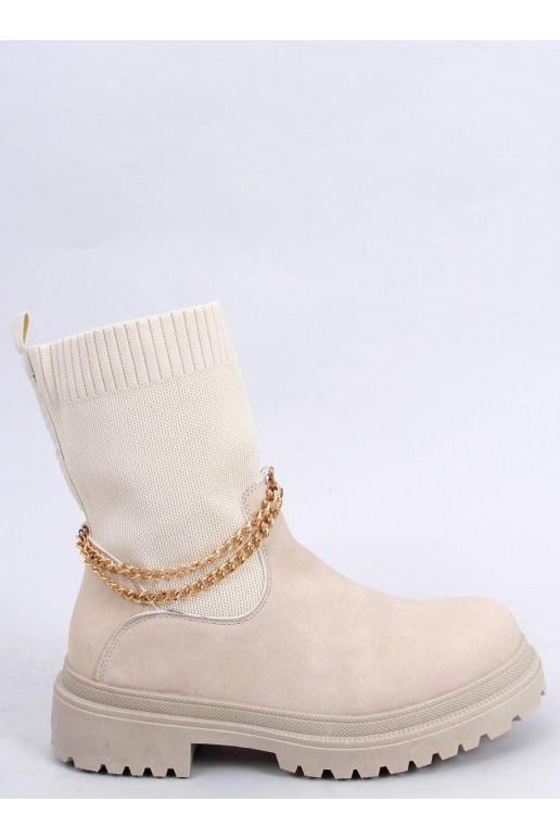 Sapatos superiores elásticos bege JESSE BEIGE