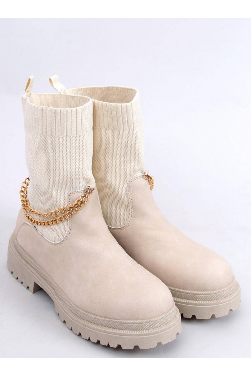 Sapatos superiores elásticos bege JESSE BEIGE