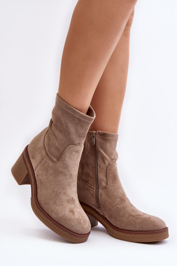 Botas com salto bege Argastis