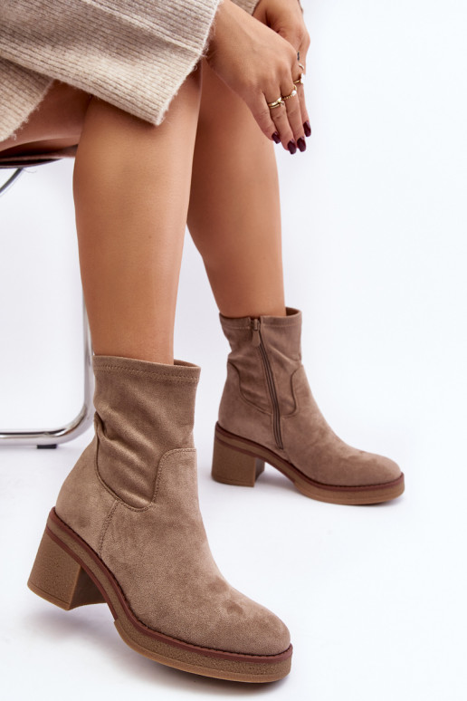 Botas com salto bege Argastis