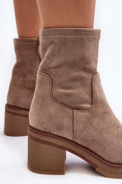 Botas com salto bege Argastis
