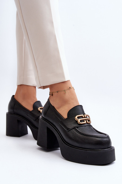Botas com salto preto Zazoo
