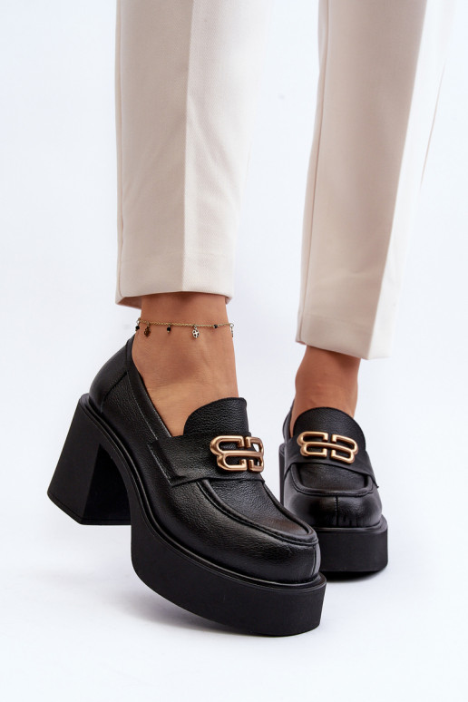 Botas com salto preto Zazoo