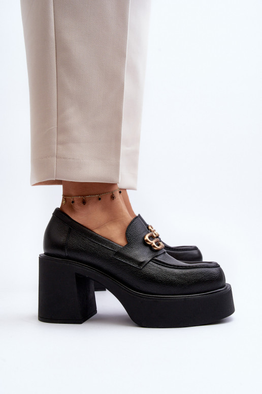 Botas com salto preto Zazoo