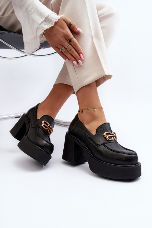 Botas com salto preto Zazoo