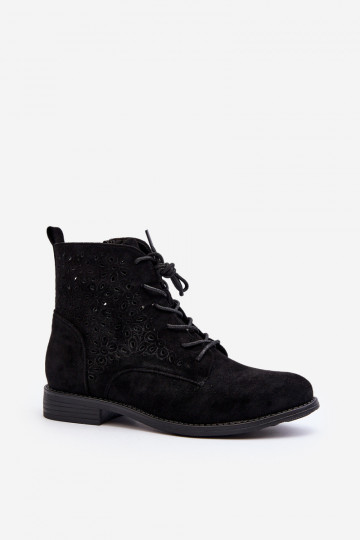 S.Barski Botas pretas com estampas 2