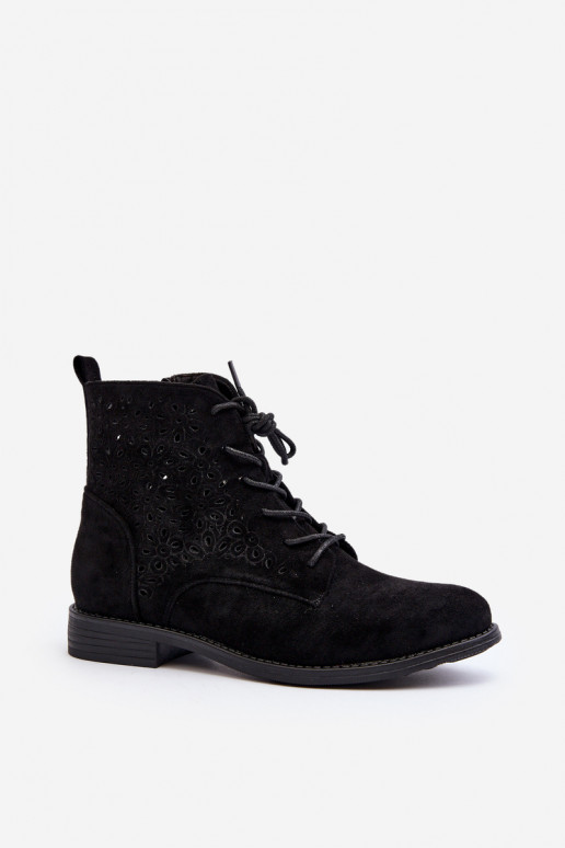 S.Barski Botas pretas com estampas