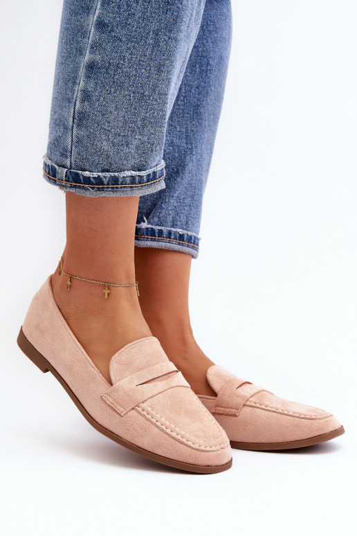 Mocassins modelo clássico na cor rosa Olevin