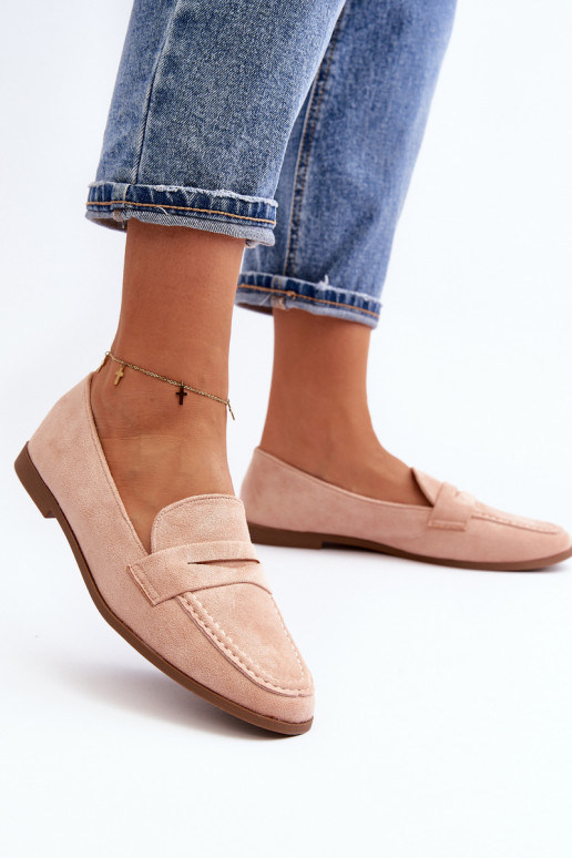 Mocassins modelo clássico na cor rosa Olevin