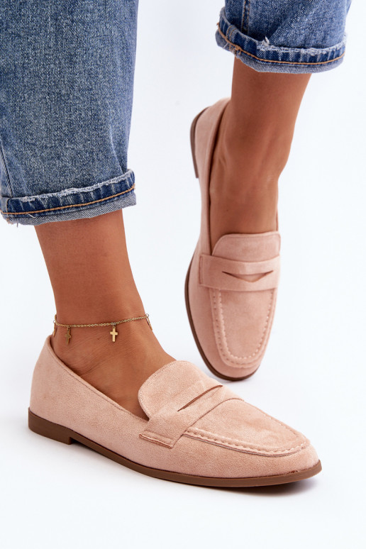 Mocassins modelo clássico na cor rosa Olevin