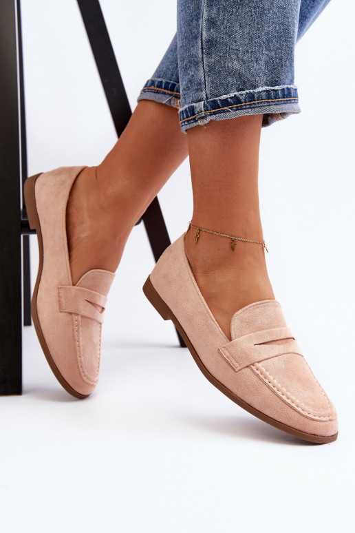 Mocassins modelo clássico na cor rosa Olevin