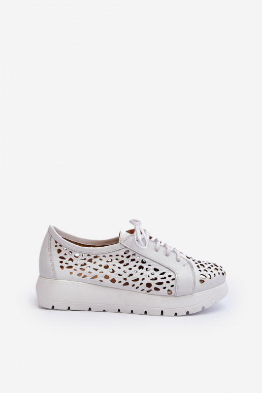 Sapatos com elementos vazados na cor cinza Zazoo