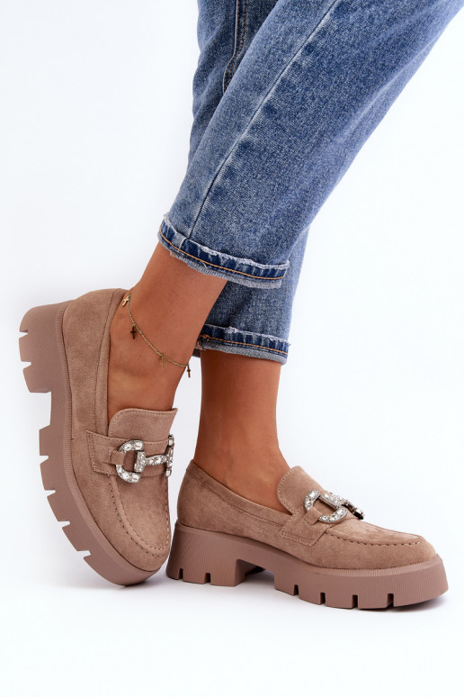 Mocassins com enfeites cor bege Ellise Mocassins com enfeites cor bege Ellise