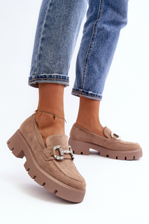 Mocassins com enfeites cor bege Ellise Mocassins com enfeites cor bege Ellise