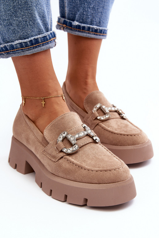 Mocassins com enfeites cor bege Ellise Mocassins com enfeites cor bege Ellise