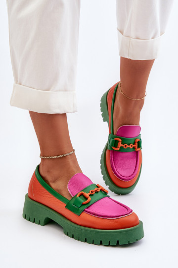 Mocassins CheBello laranja...