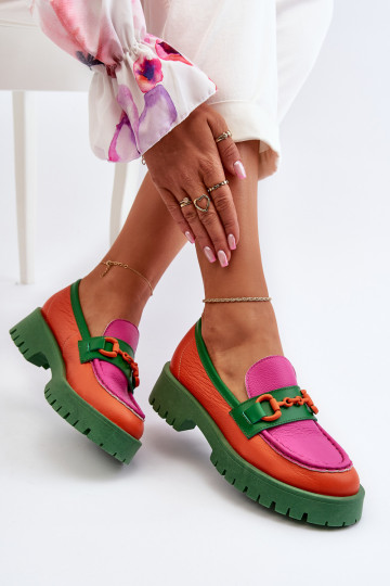 Mocassins CheBello laranja... 2