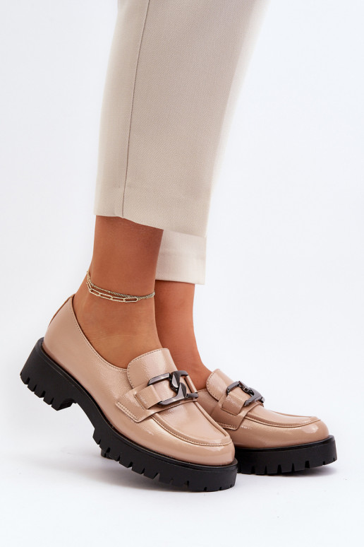 Mocassins lacados bege Santtes Mocassins lacados bege Santtes