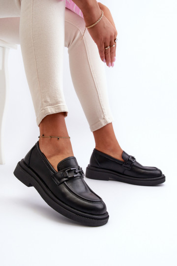 Mocassins femininos em Keelana preto 2