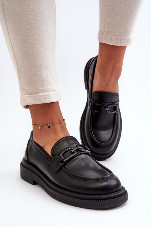 Mocassins femininos em Keelana preto Mocassins femininos em Keelana preto