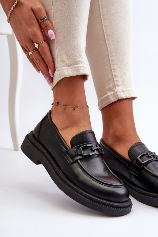 Mocassins femininos em Keelana preto Mocassins femininos em Keelana preto