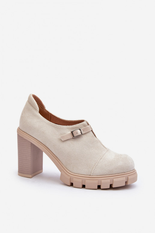 Sapatos de salto tauina marfim