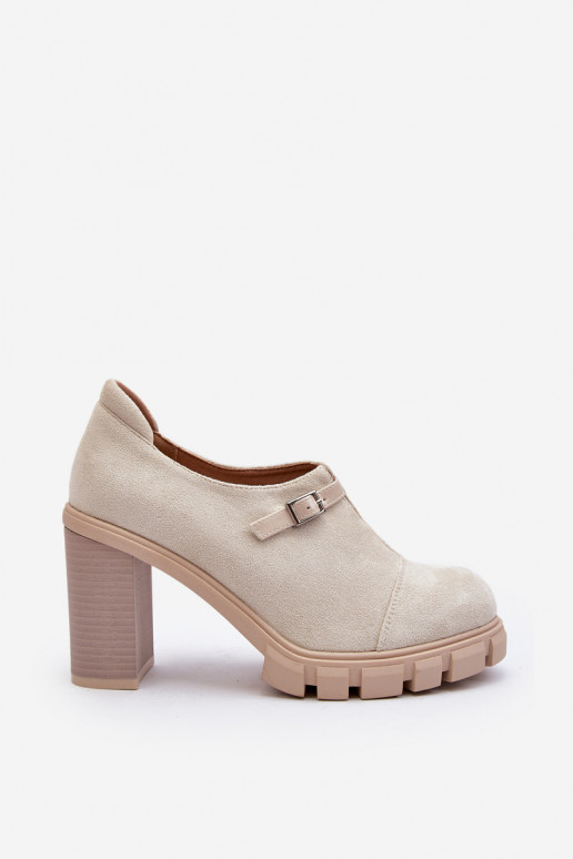 Sapatos de salto tauina marfim