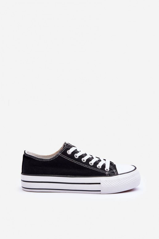 Sapatos de lazer do modelo clássico com plataforma na cor preta Jazlyn