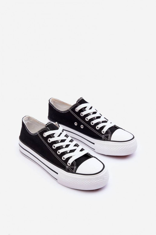 Sapatos de lazer do modelo clássico com plataforma na cor preta Jazlyn