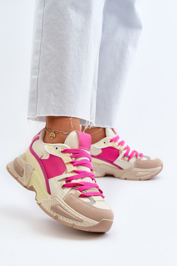 Sapatos com sola maciça na cor rosa Peonema