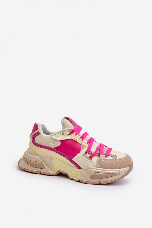 Sapatos com sola maciça na cor rosa Peonema