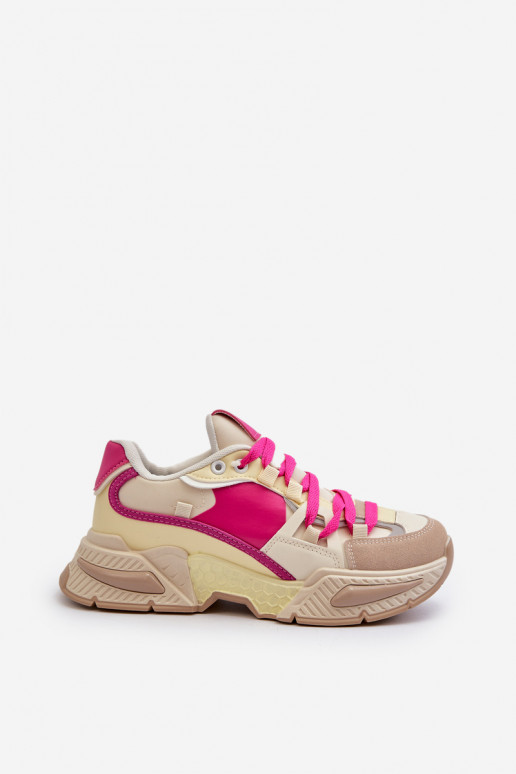 Sapatos com sola maciça na cor rosa Peonema
